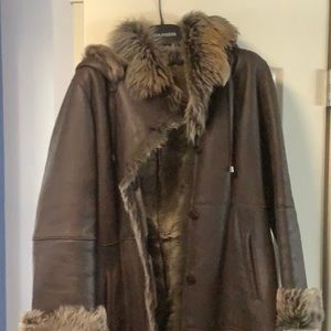 Danier shearling coat fur trim